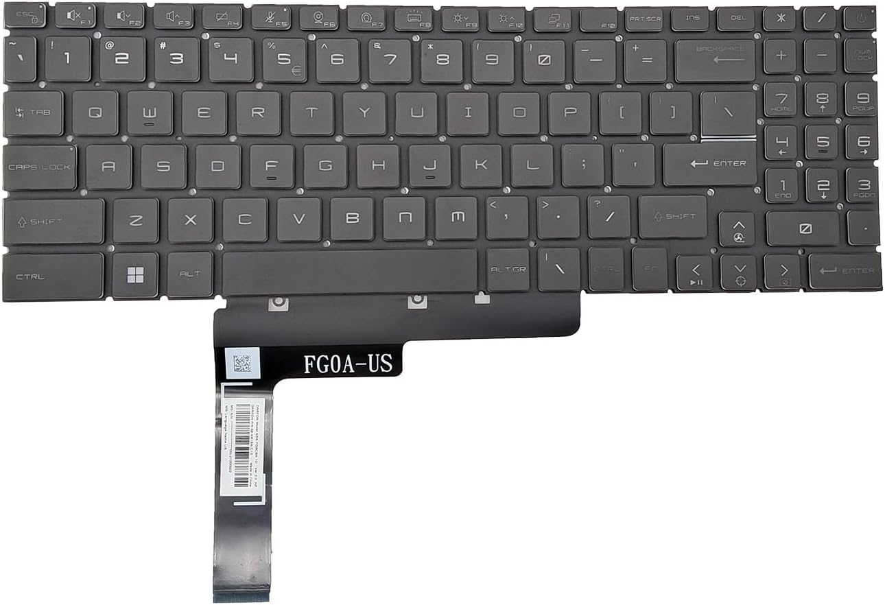 New Replacement Laptop Keyboard RGB Backlit for MSI Pulse GL66 GL76, Katana GF66 GF76 US Layout