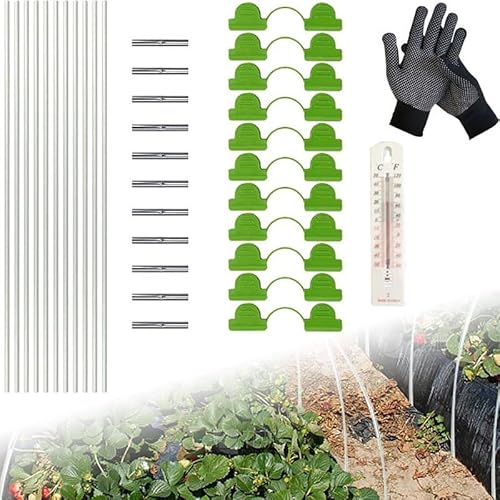 18/25/30 Pezzi Cerchi Da Giardino For Rete, Cerchi Da 16 Pollici For Serra Da Giardino Coltivazione Tunnel For Rete, Cerchi Flessibili In Fibra Di Vetro Fai Da Te For Piante Da Esterno(18psc)