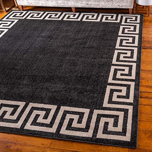 Unique Loom Athens Collection Classic Geometric Modern Border Design Area