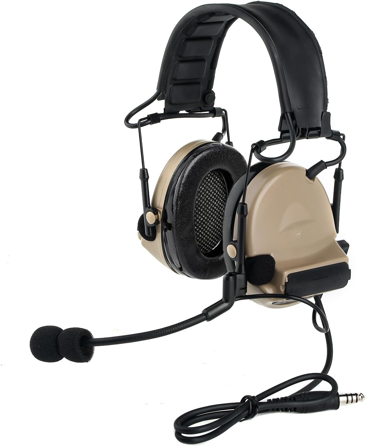 Tactical Comta Ⅱ Headset with Microphone, Sound Amplification Noise Canceling Ear Protection Headphones Earmuffs