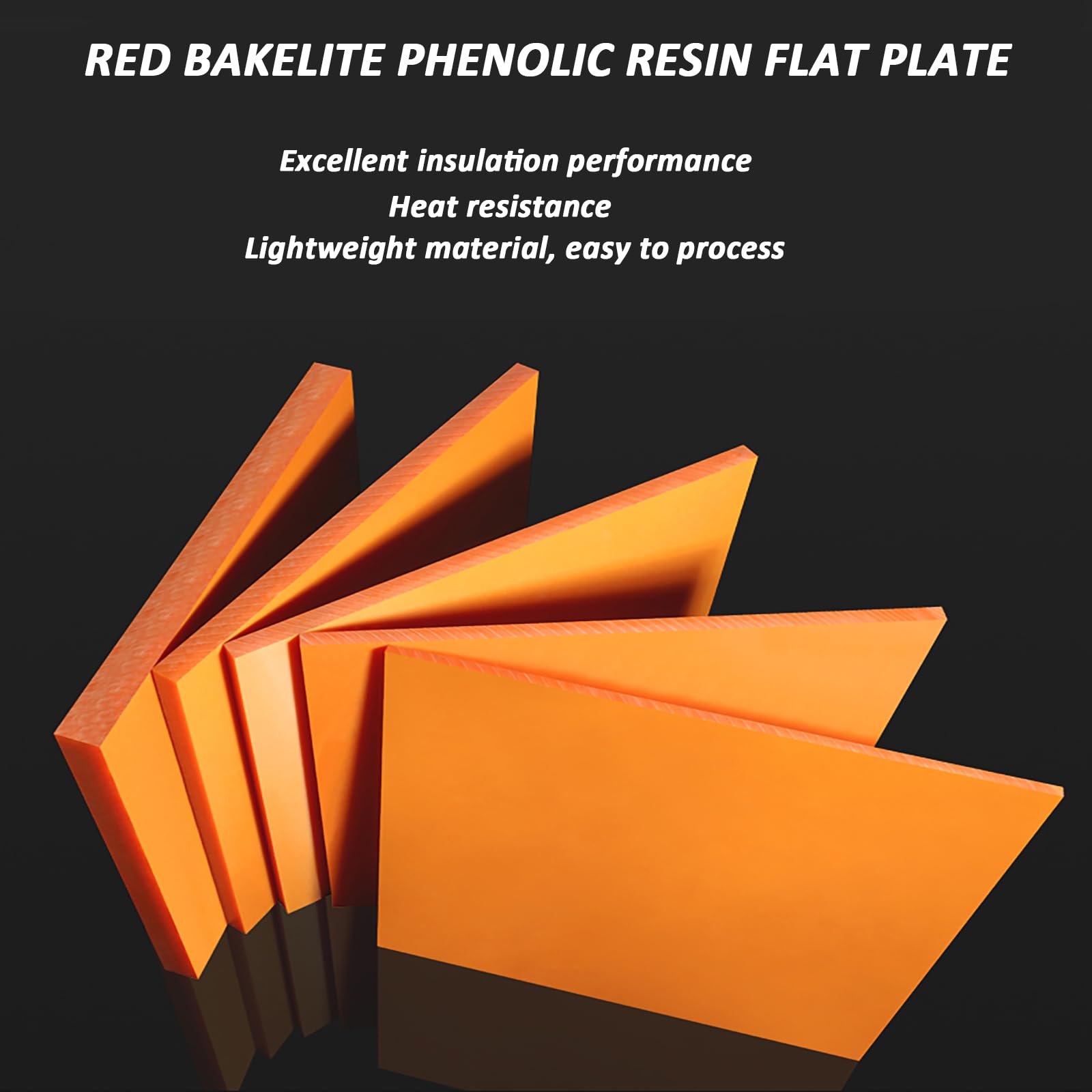 Placa plana de resina fenólica de baquelita roja de 12 mm de grosor, paquete de 5 piezas para proyectos de bricolaje y componentes electrónicos aislados, 150 mm x 150 mm