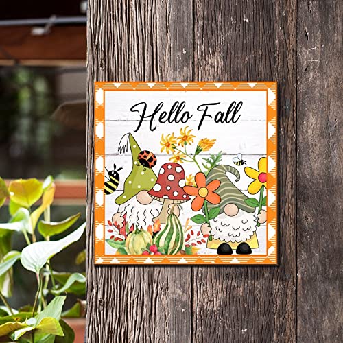Plaque murale en bois Hello Fall de 35,6 cm aux finitions classiques - 4