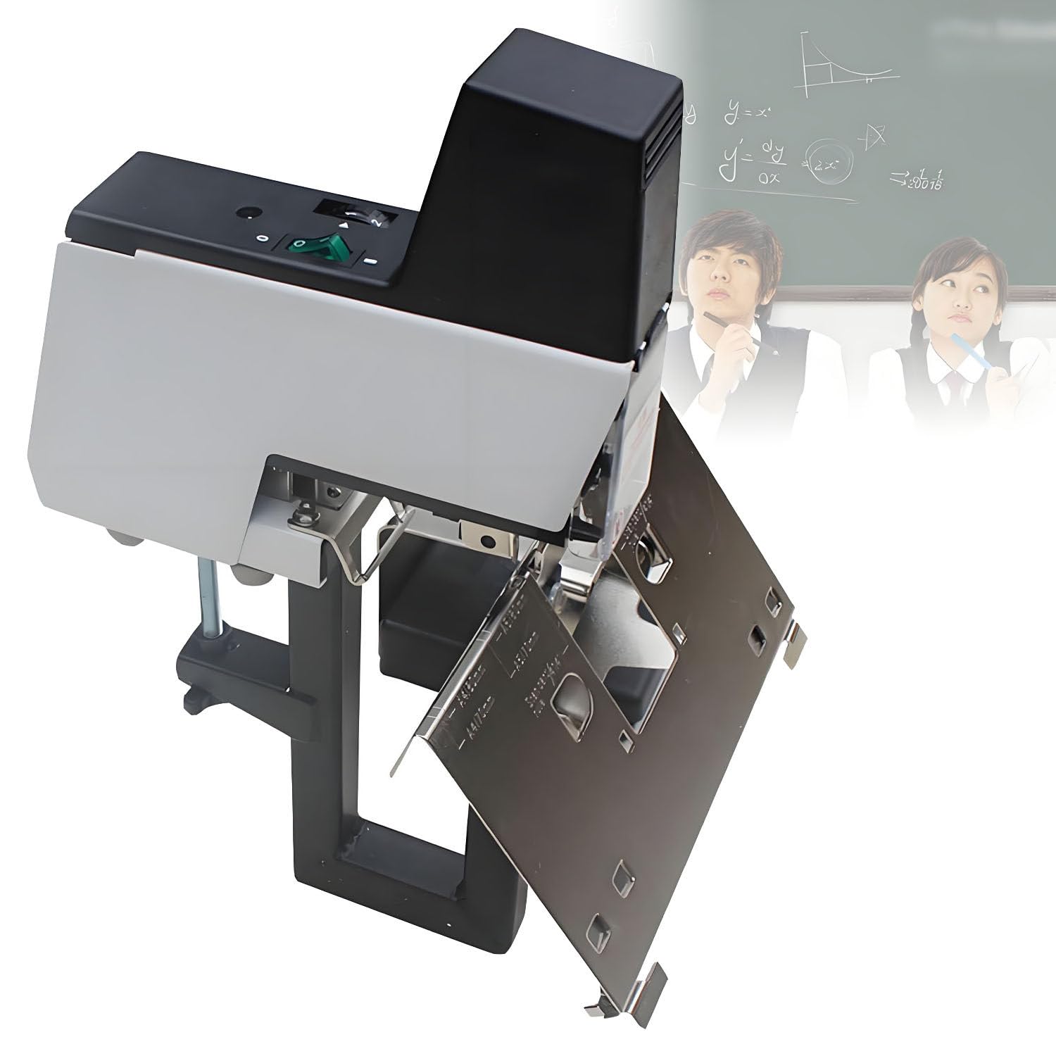 Rilegatrice Automatica a Sella, cucitrice elettrica Professionale, cucitrice elettrica a Sella, Spessore Regolabile, 1-9 Livelli di intensità Regolabili, per Ufficio