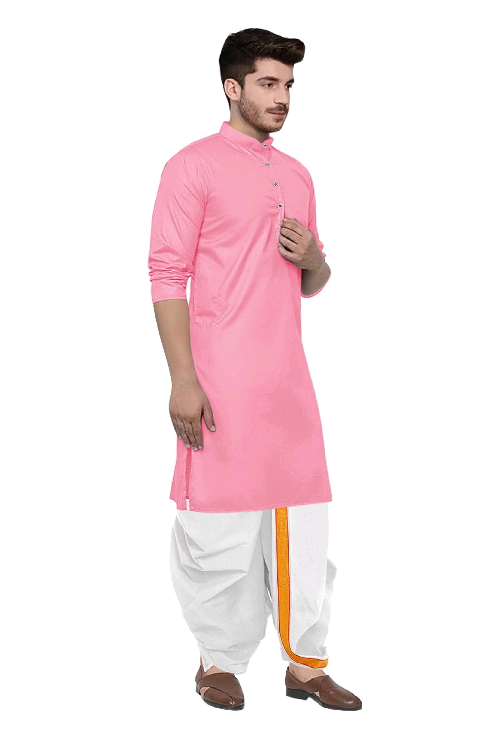 Trustous Kurta Dhoti set for Mens (mahraj dhoti with kurta plain and classis look) - Image 2 thumbnail