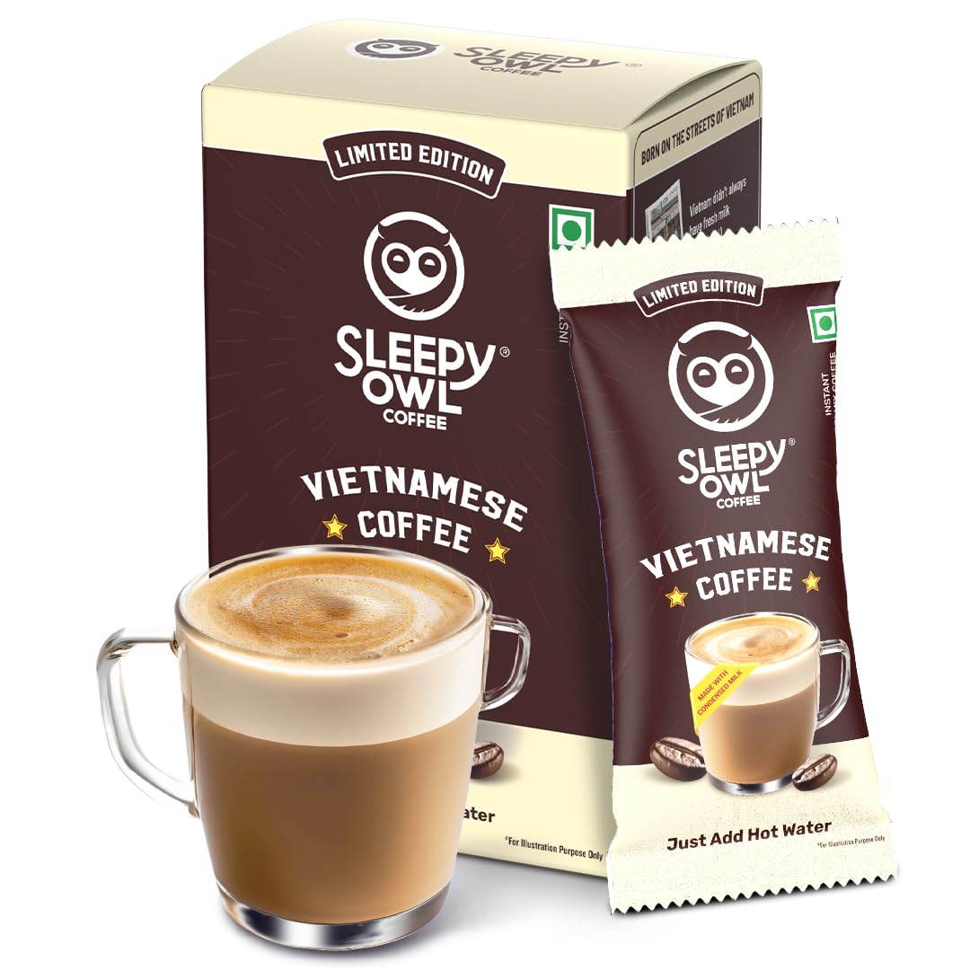 Sleepy Owl Vietnamese Coffee Premix, Instant Coffee Premix Sachets, Bold & Creamy, Café-Style Brew at Home, 3 in 1 Coffee, Made with Condensed Milk, 100g (5 Sachets x 20g)-picture-16
