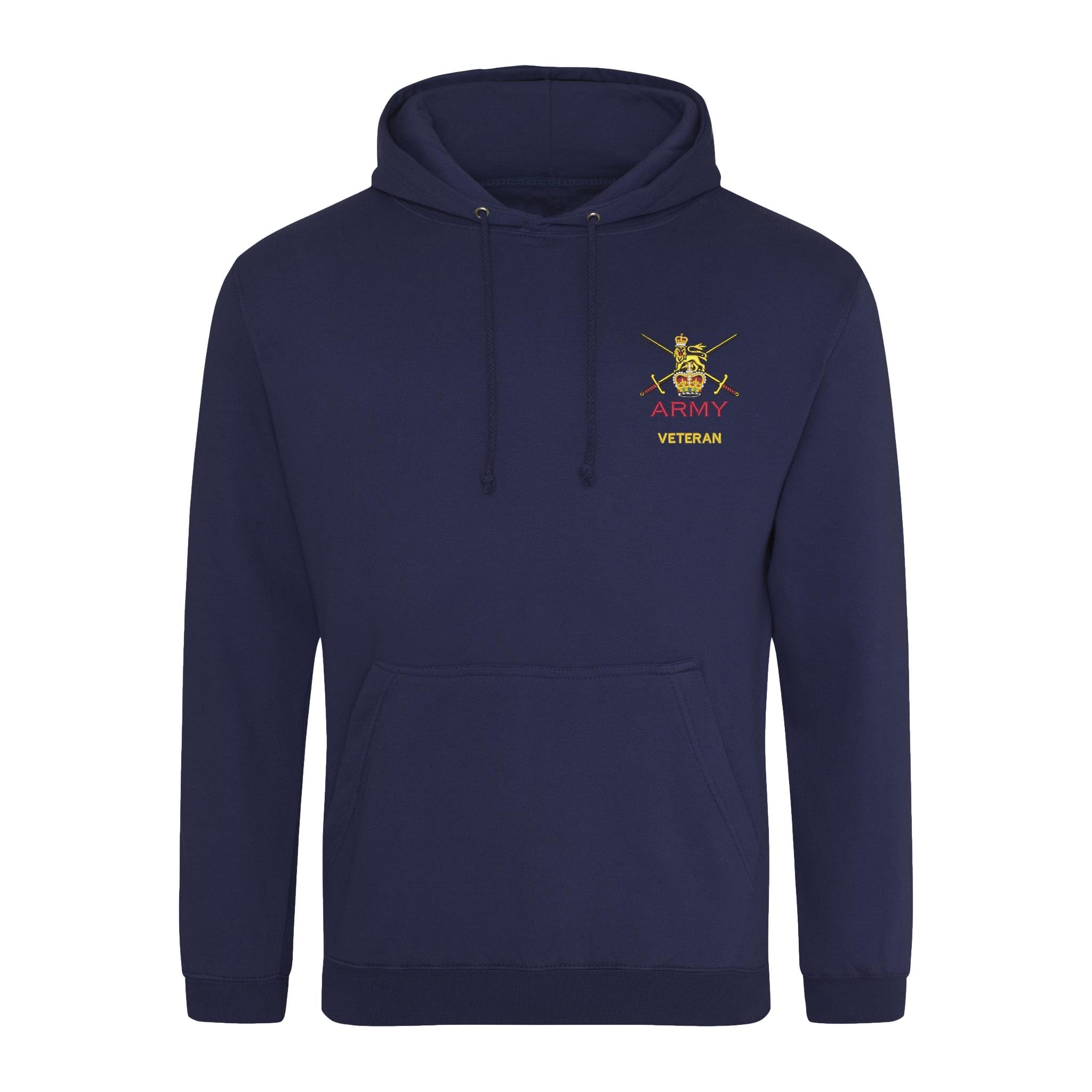 The Military Store Men's Navy Army Veteran Embroidered Hoodie, 5X Large