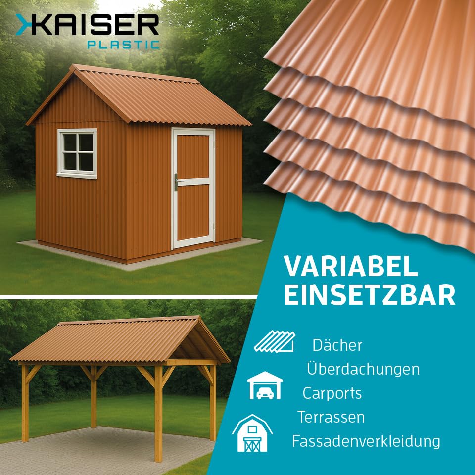 KAISER plastic Golfplaten, groen, golfplaten, kunststof, dakplaten