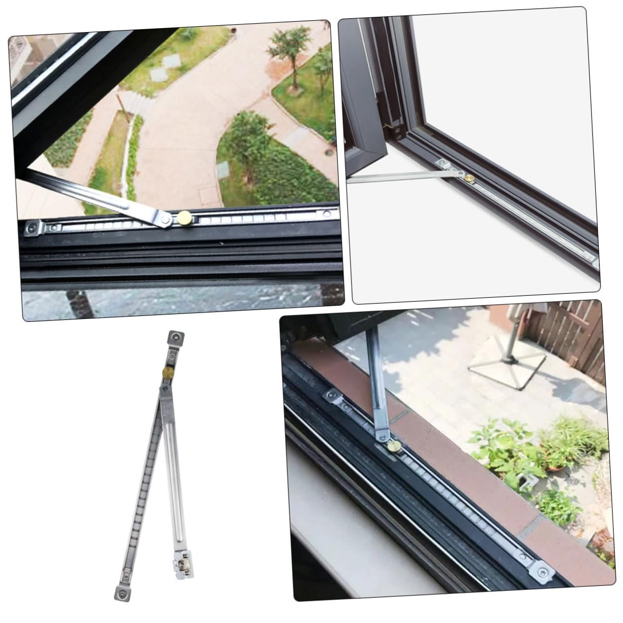 SHINEOFI 5 Stück Sicherheitsfensterstange Verstellbar Fensterbegrenzer für Schiebefenster Windschutz Einbruchschutz Installieren für Verschiedene Fenstergrößen ohne Bohren Langlebig und