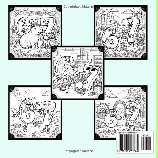 67 Coloring Book: Easter Edition | Six Seven IYKYK Coloring Book | 40+ Pages of Viral Trend Meme Madness for Kids, Tweens & Teens | Black Backed Pages (67 Viral Meme Activity Books) image 3