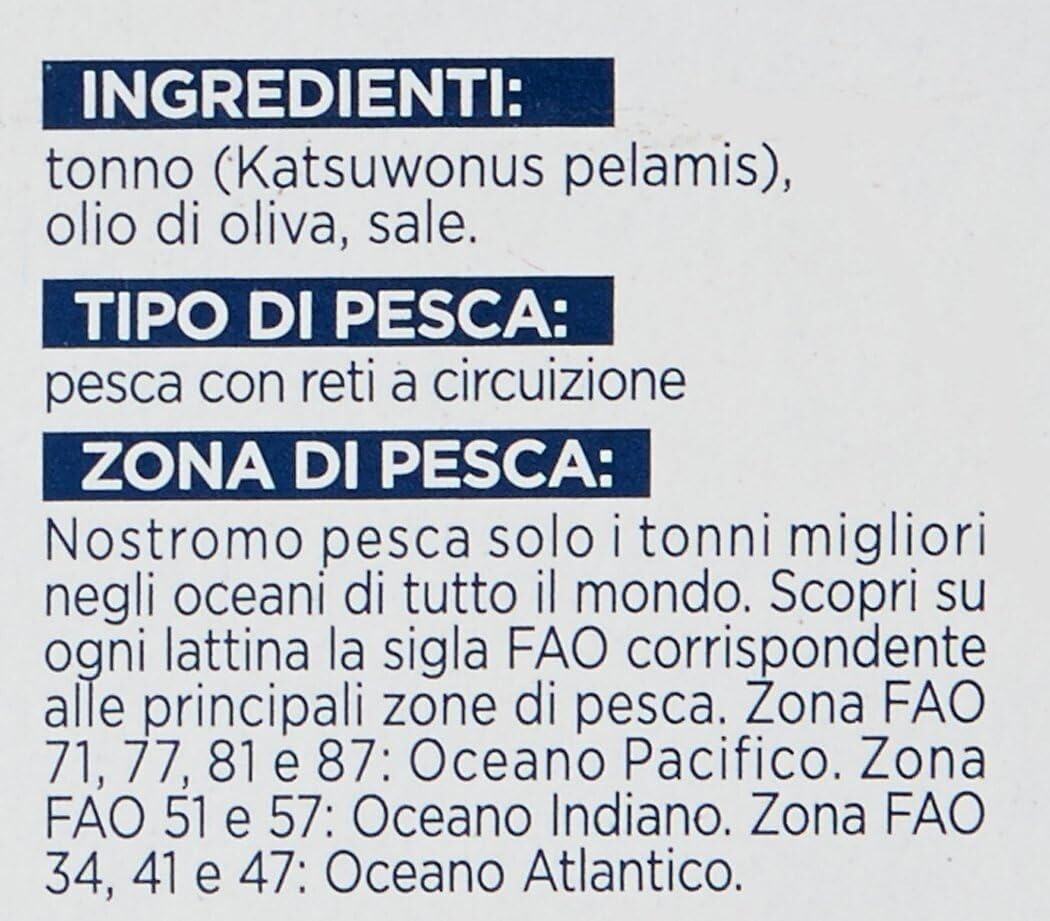 12x Nostromo Tonno all'Olio di Oliva,Pesce in Scatola,Ogni Confezione contiene 2 Lattine da 160g + 1 Confezione di Talco Felce Azzurra in omaggio, Busta da 100g