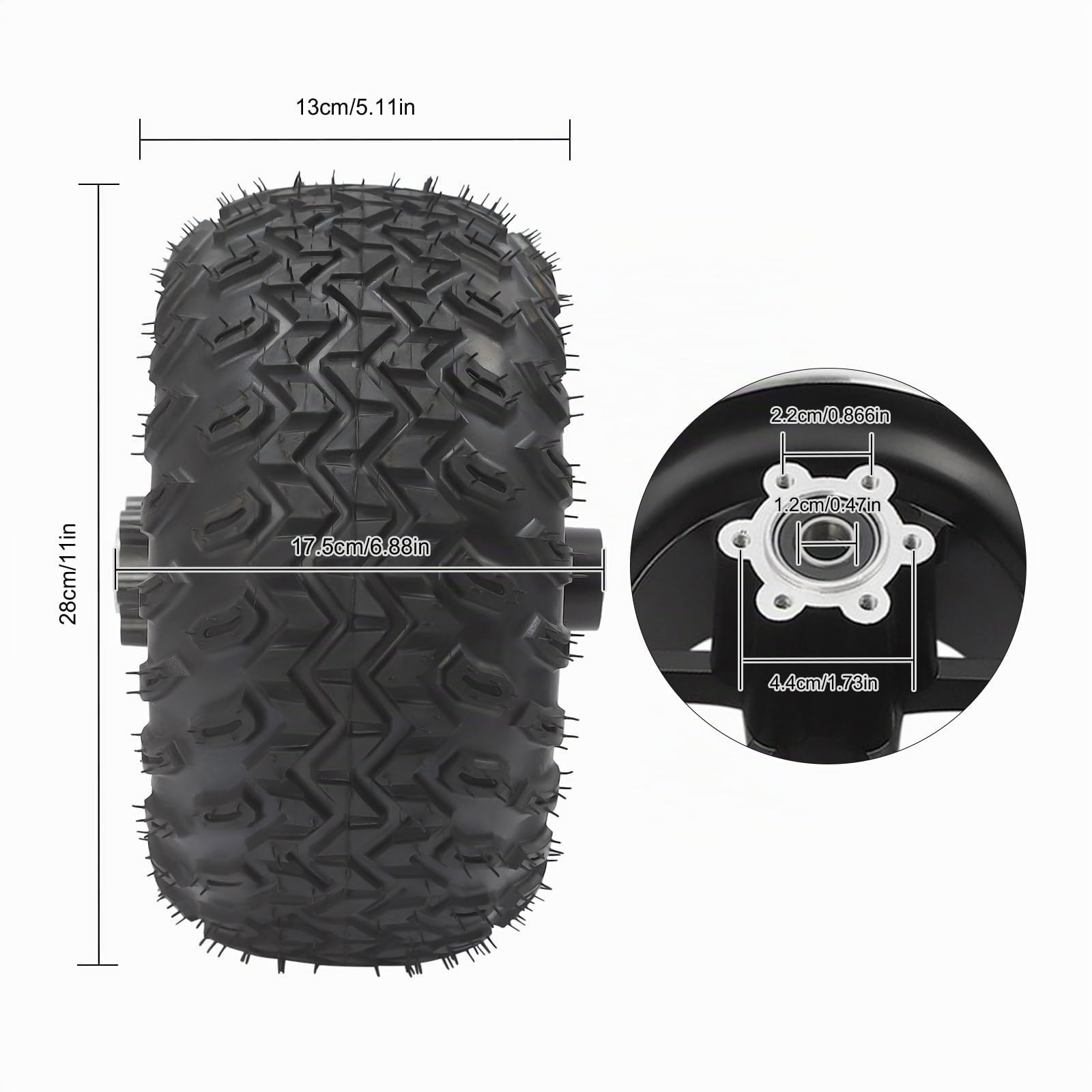 Motor Antrieb Luft Rad Umbausatz, 10 Zoll Doppelradsatz für Elektro-Strandfahrrad, Radsatz für Elektro-Cart Bike - Professionelles und sicheres Kit für E-Bikes (36V 350W)