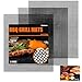 3 Stück Grillmatte, 42×36cm Antihaft Grillgitter Wiederverwendbar, Grillmatte für Gasgrill, Holzkohle, Elektrogrill, Luftfritteuse, Backofen