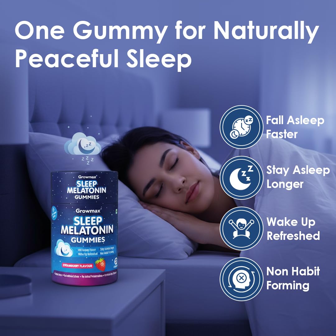 Melatonin 5mg Sleep Gummies | Sugar Free | Strawberry | 30 Gummies — Amazon image 2