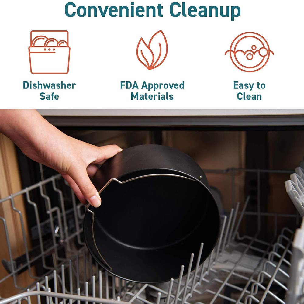 scosao 15 Stück Heißluftfritteuse Zubehör Set, Airfryer Zubehör Fritteusen für 3.5QT-5.8QT Luftfritteusen Alle Marken, mit Antihaft Kuchenform, Pizza Pan, Grillrost, Silikonmatte, Kein BPA