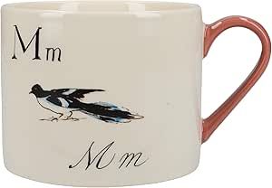 Creative Tops V&A Nonsense Alphabet Collectible Ceramic Mug With Printed 'C…' Poem, 430 Ml (15 Fl Oz) - White/Amber