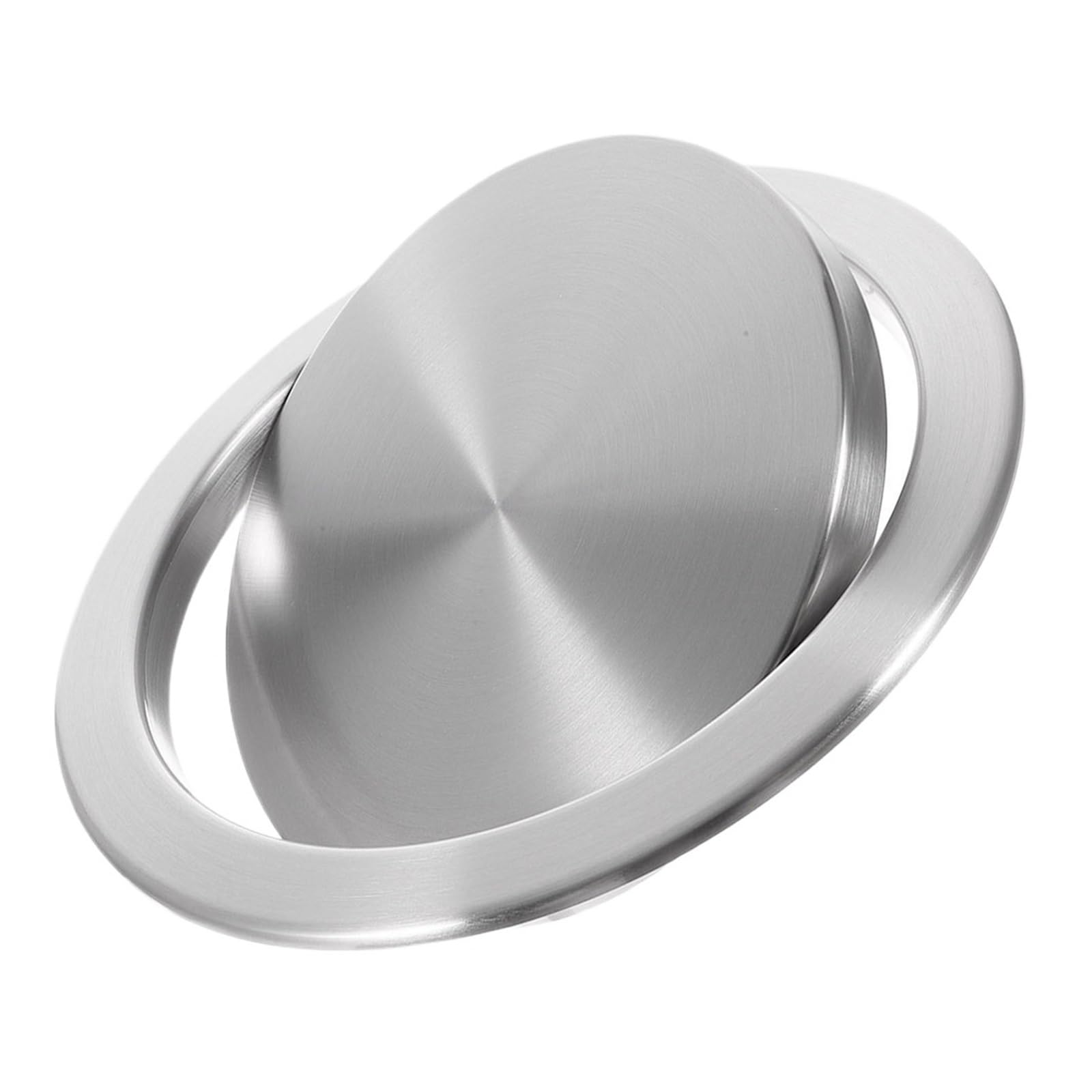 Stainless Steel Trash Recessed Lid Auto Flap Countertop Garbage Cover For Kitchen Bathroom Restaurant Hotel Workshop Hospital Effortless cleaning