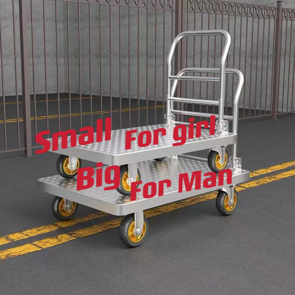 Folding Platform cart Dolly cart Push Cart Dolly Moving Platform (Small 27X19INCH 1500LBS)