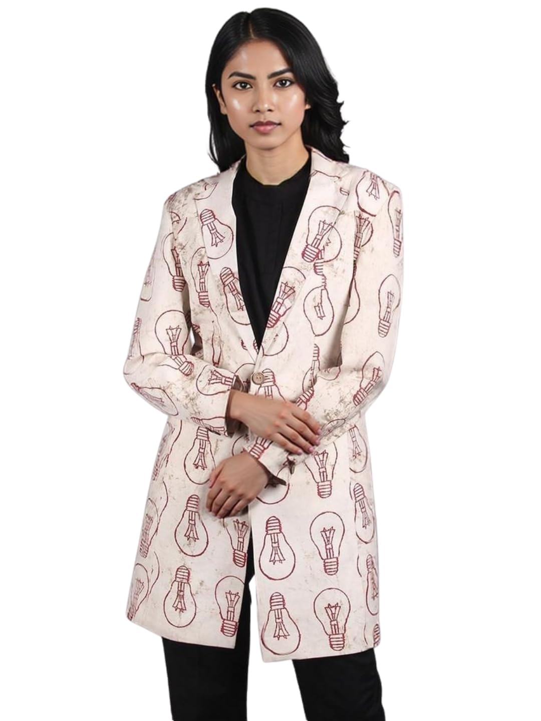 talethread Women's Bagru Cotton Blazer-picture-37