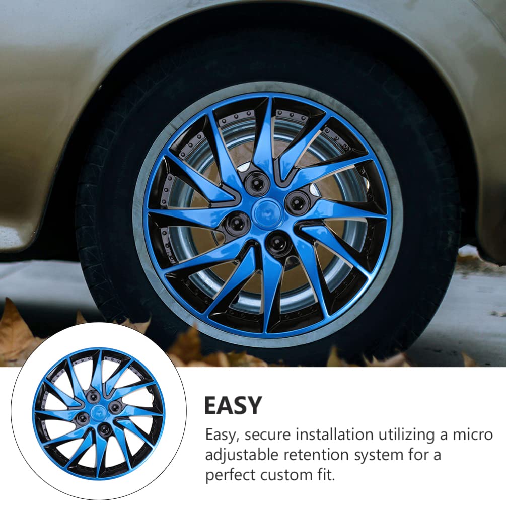 Enjoliveurs de Roue de Voiture 14 Pouces, 2 Pièces, PP Noir | Cache-moyeu Automobile, Protection de Jante en Acier, Installation Facile, Accessoires de Voiture pour Réfection