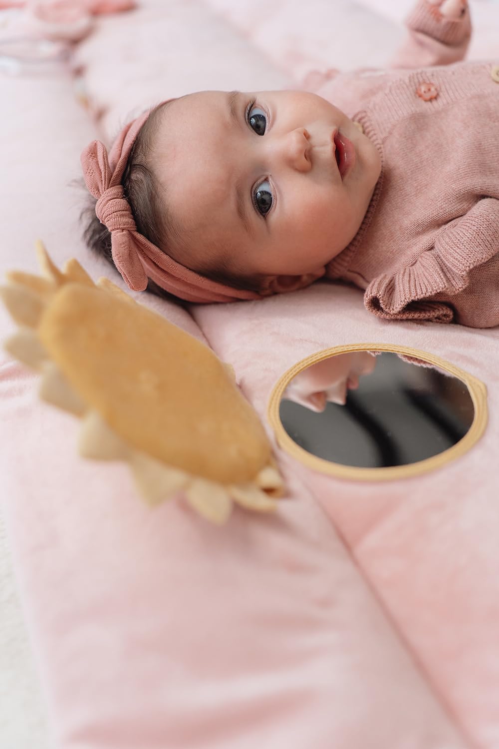 nijntje miffy x Little Dutch Krabbeldecke Spieldecke Activity Matte Baby (80x100 cm) Hase Miffy rosa - Lucky Blossom