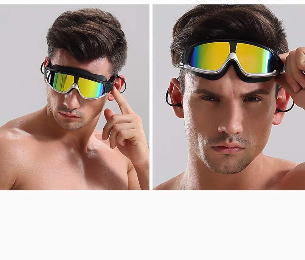 Schwimmbrille, Schwimmbrille, kein Auslaufen, Antibeschlag, UV-Schutz, Schwimmbrille, Triathlon, für Männer, Frauen, Jugendliche, Kinder, Kinder, mit verspiegelten und wasserdichten, UV-Schutz-klare