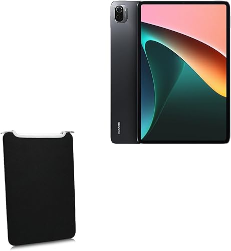 BoxWave Funda compatible con Xiaomi Pad 5, funda protectora de neopreno suave y delgada, color negro azabache