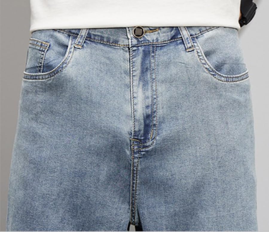 Casual Relaxed Fit Straight Denim Shorts for Men Summer Beach Short Classic Fashion Washed Jean Shorts2