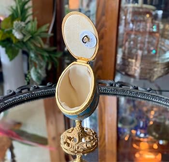 Amazon.co.jp: ジュエリーボックス オルゴール付 宝石箱 卵型