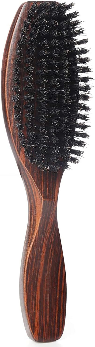 PERFEHAIR 100% Wild Natural Boar Bristle Hair Brush With Wooden Handle for Men and Women's Thin, Fine Hair