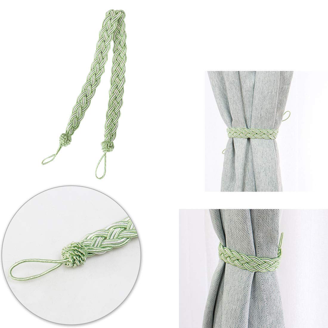 Uxcell Raffhalter Für Vorhänge | 58,4 Cm Lang | Violett Polyester | 4 Stück | Zum Binden Von Gardinen | Dekorativ & Einfach