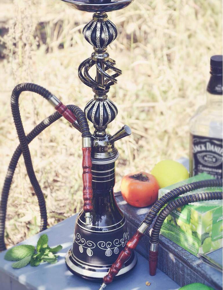 Amazon.co.jp: ブラックシーシャ 水タバコ 2人で同時に使える！(ホース