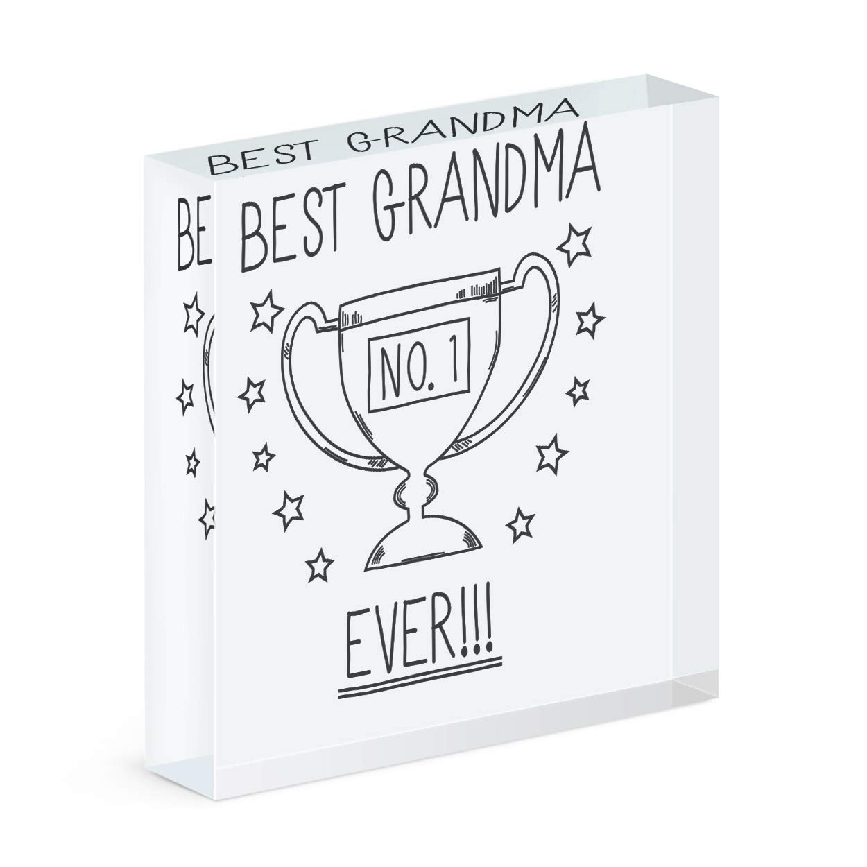 Meilleur Mamie Jamais Trophée en Acrylique pour Célébrer l'Amour de sa Grand-Mère