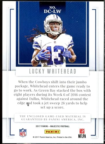 Miniatura 2 de Lucky Whitehead Card 2017 Panini Majestic Team Pedigree Materials #11