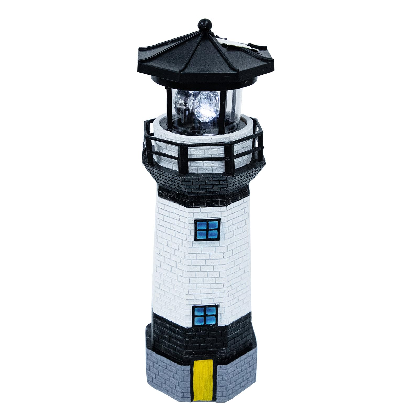 EXCEART Faro Solar Giratorio de Resina para Jardín y Patio Exterior