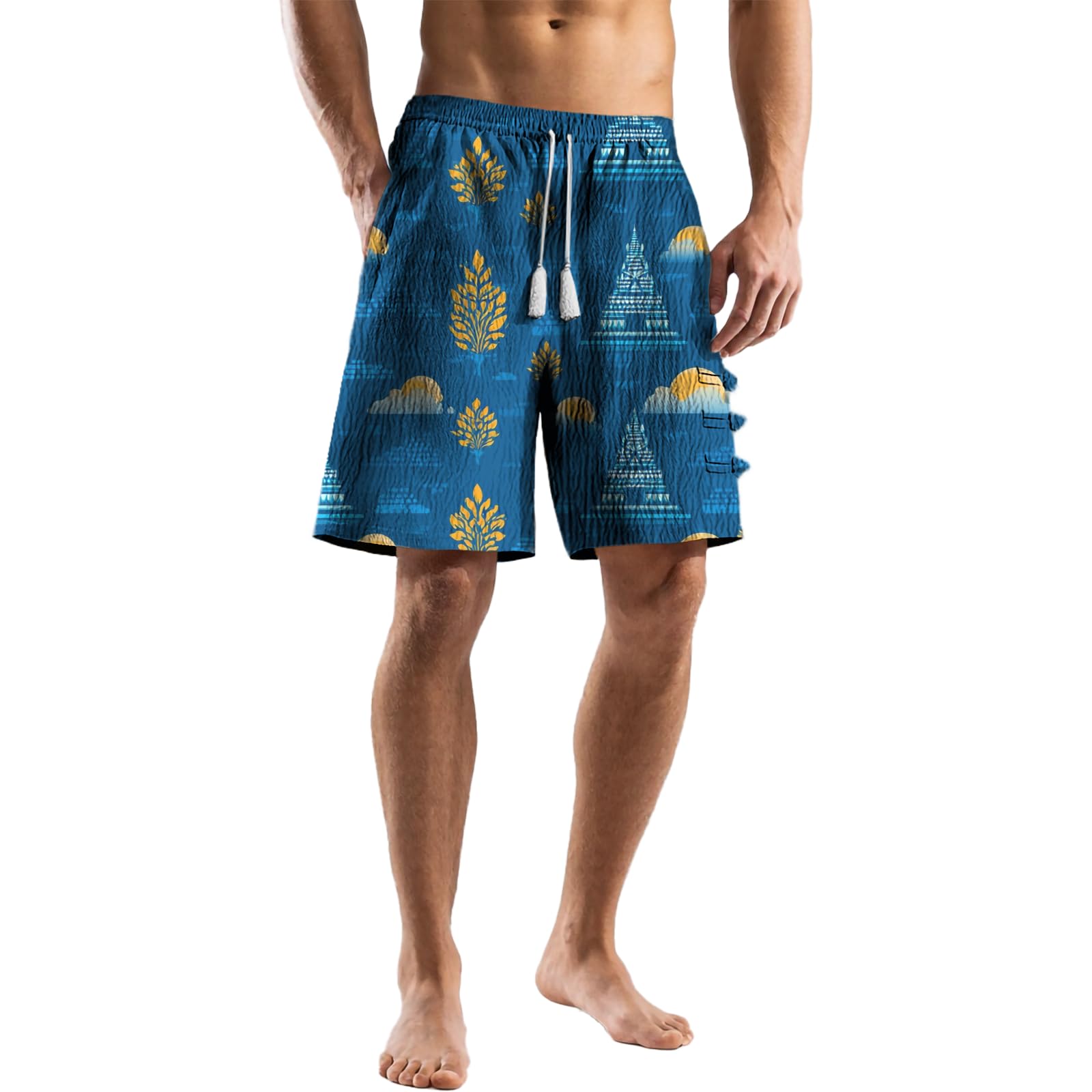 Sport Shorts with Pockets and Elastic Waistband Drawstring Men Shorts for Men Casual Lightweight Summer Pants