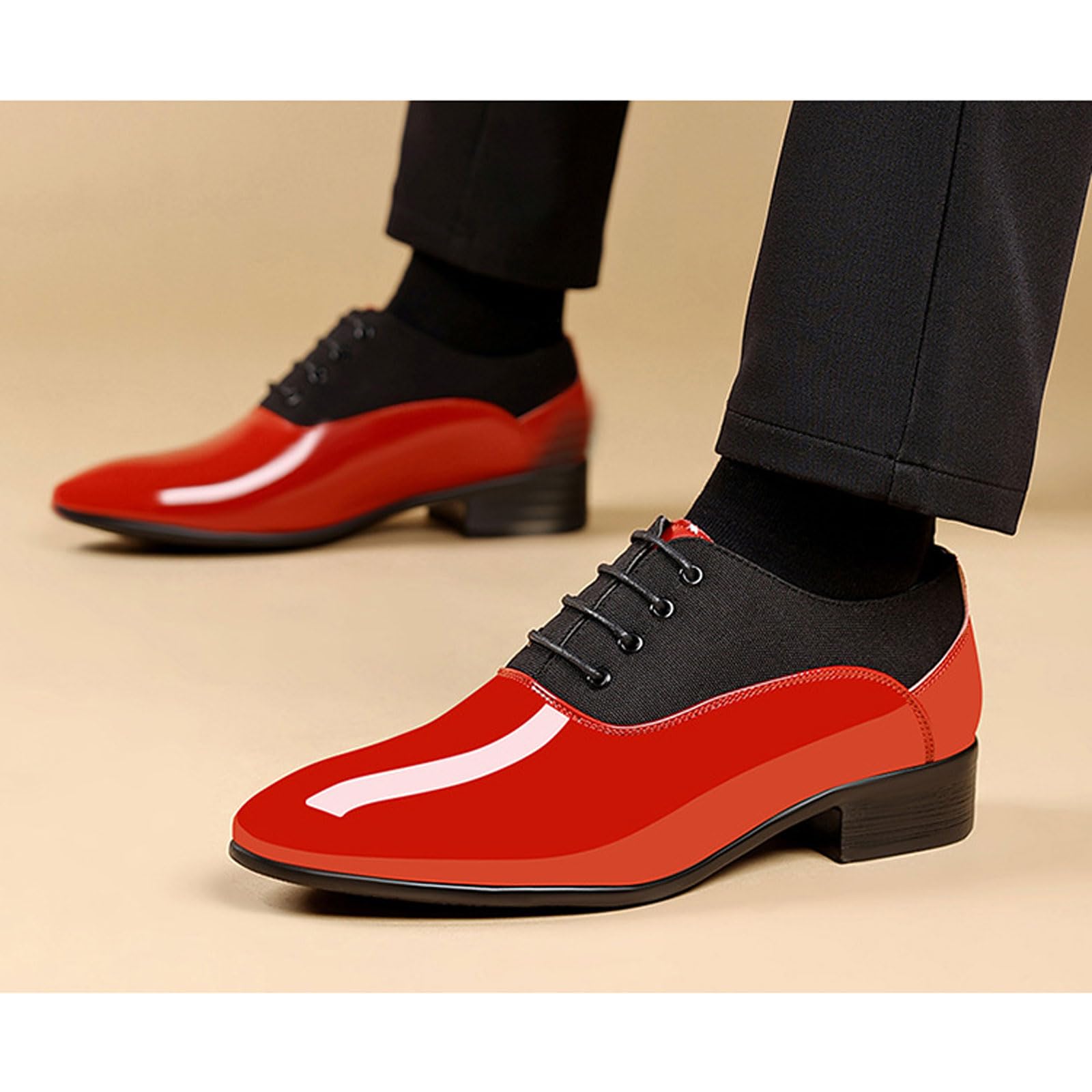 Chaussures Homme Derby Chaussure Vernis Habillées Classiques Formelles Affaires Mariage Oxford