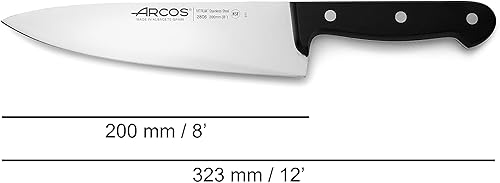 Miniatura 5 de Arcos Juego de Cuchillos 2 Piezas - Acero Inoxidable Nitrum y Hoja mm. 12.80 oz. Cuchillo de Cocina Profesional para Cocinar Mango Ergonómico