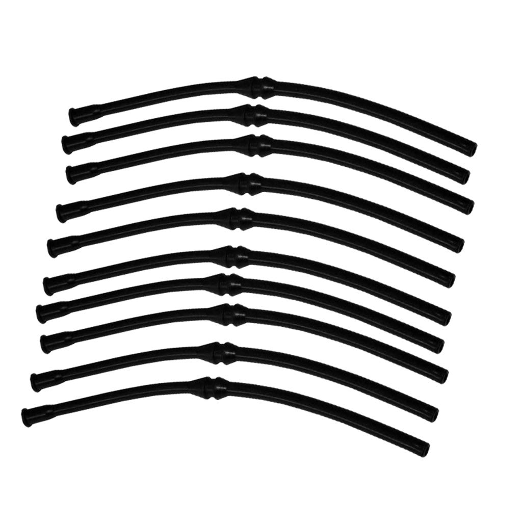 BIlinli Fuel Lines 10X Black Fuel Hose Pipe For Chinese Chainsaw 4500 5200 5800 45cc 52cc 58cc MT-9999 Plastic Fuel Hoses Pipes 10pcs/set Tool Part
