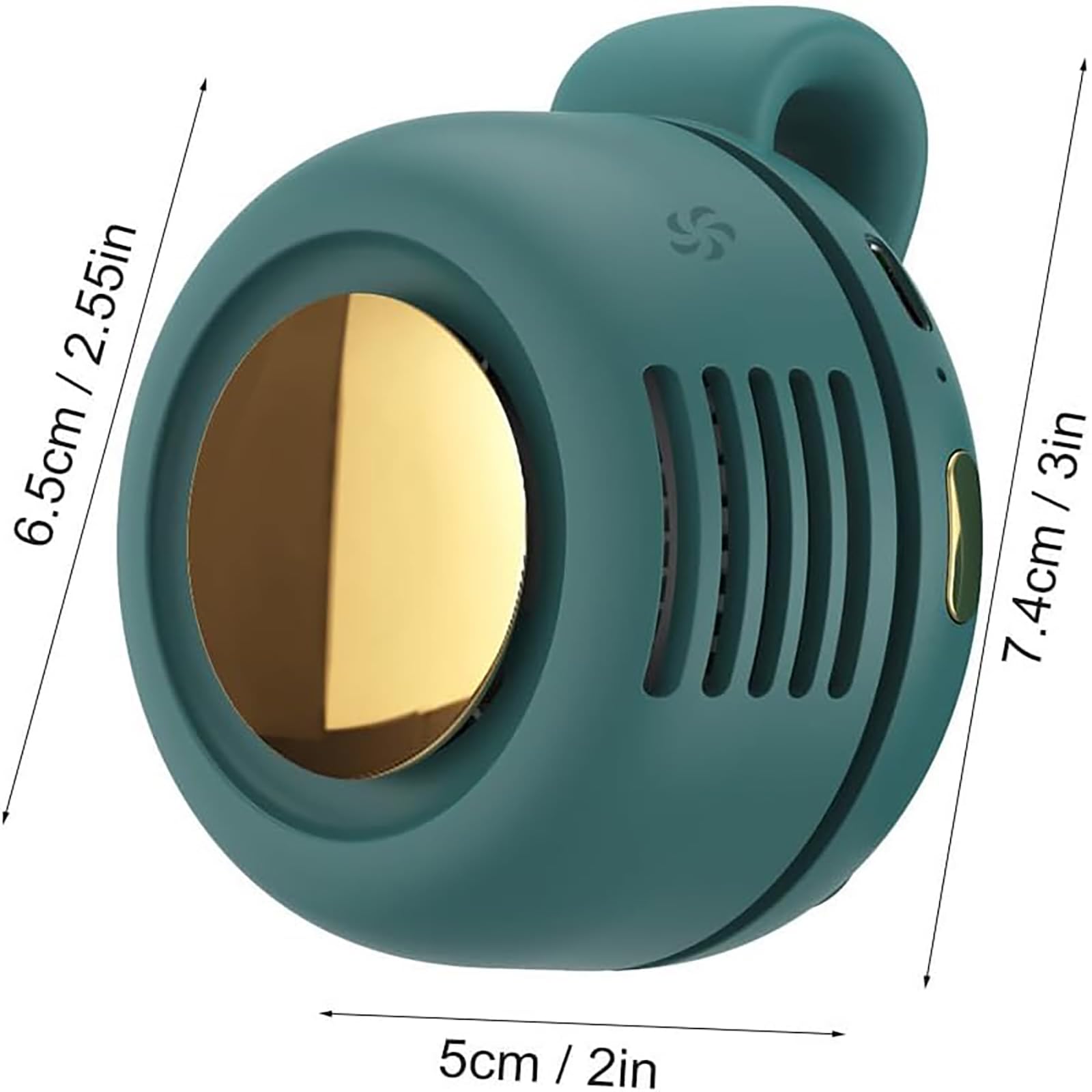 ZVD Mini Ventilatore Silenzioso Senza Pale, Ventilatore Portatile Silenzioso Mini Senza pale Con Clip, per Viaggio, Ufficio, Camicia, Regalo Estivo per Gli Amanti Del Tempo (Bianco sporco*2pcs)