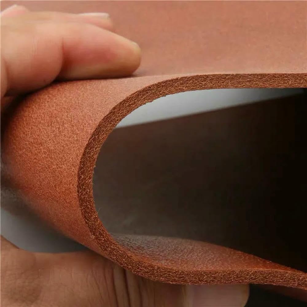Cuir tanné végétal de 2,5 mm d'épaisseur, Couche supérieure Marron et Noire, Cuir véritable, étui à Couteau, Coussin de Table, Ceinture