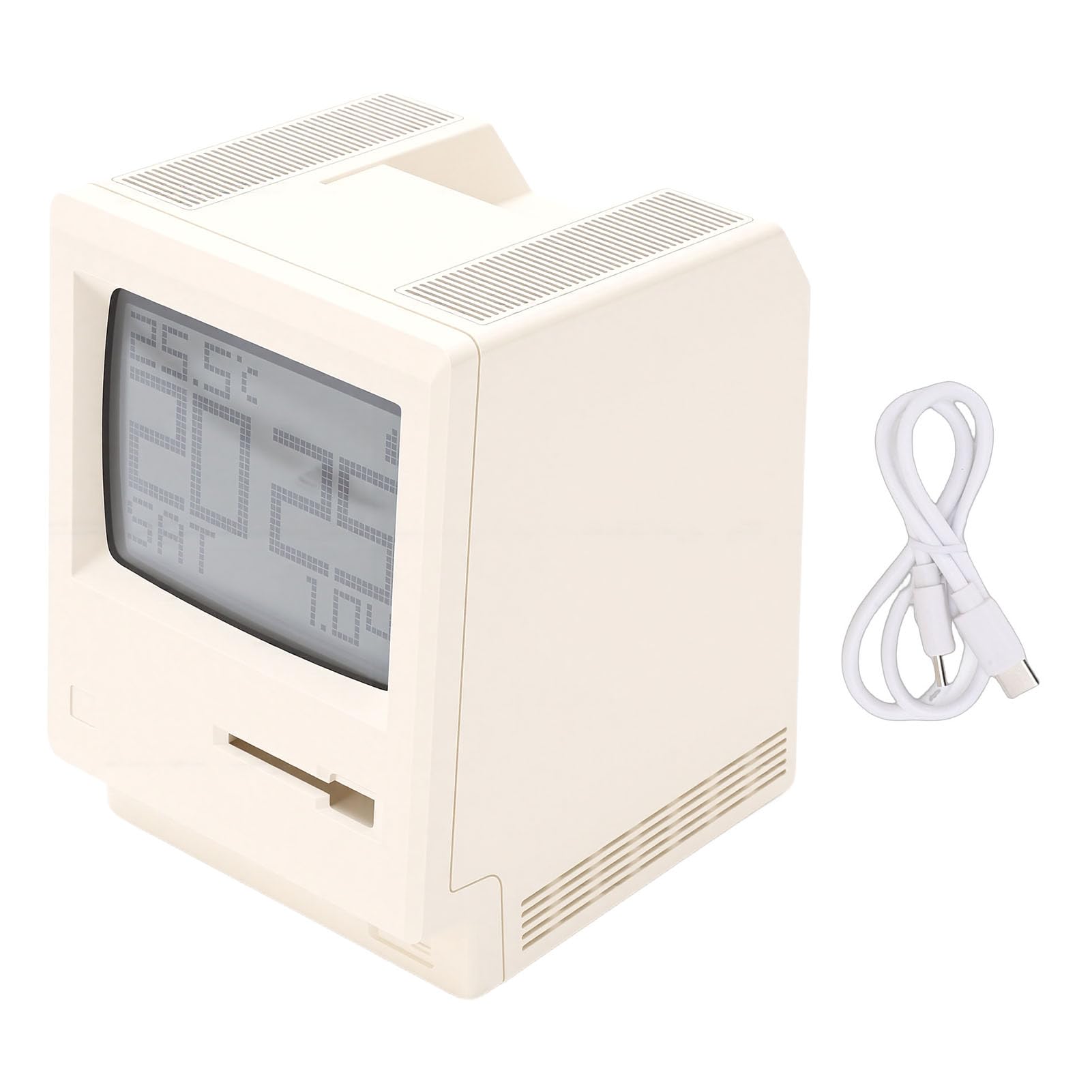 Zunate Reloj Despertador de Píxeles con Apariencia Retro, Ideal para Dormitorios y Espacios de Estudio, Visualización de Hora, Fecha y Semana para Fácil Acceso