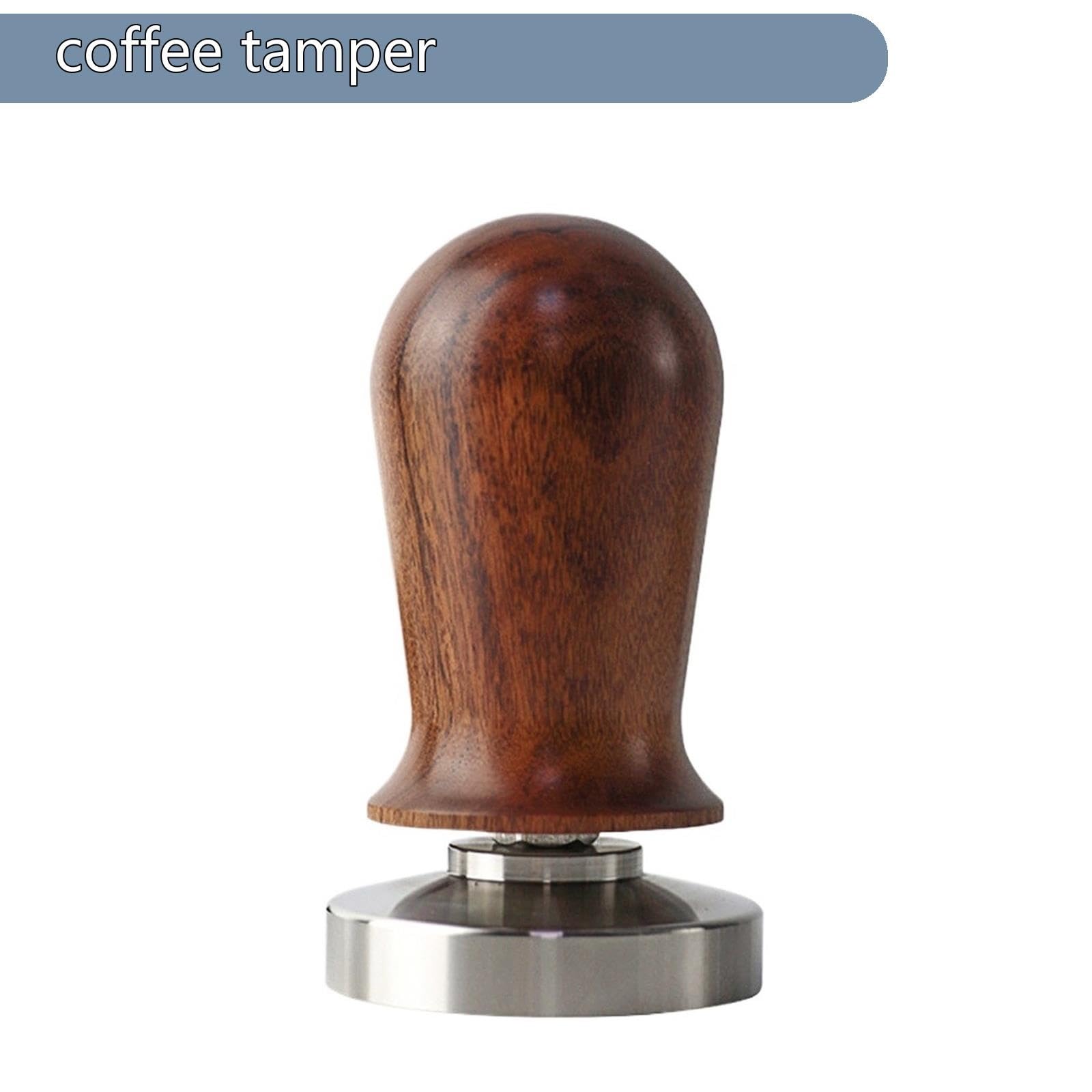 Tamper De Café 51/53/58mm Presión Constante Calibrado Resorte Cargado Acero Inoxidable Polvo for Expreso Prensa Barista Cafetería Herramienta(58mm 1pcs)