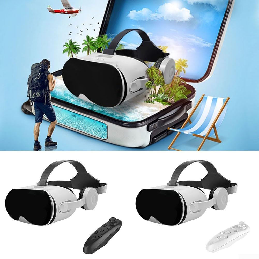 Cuffie per realtà virtuale, occhiali 3D per realtà virtuale, con controller BT per iOS e Android, colore nero