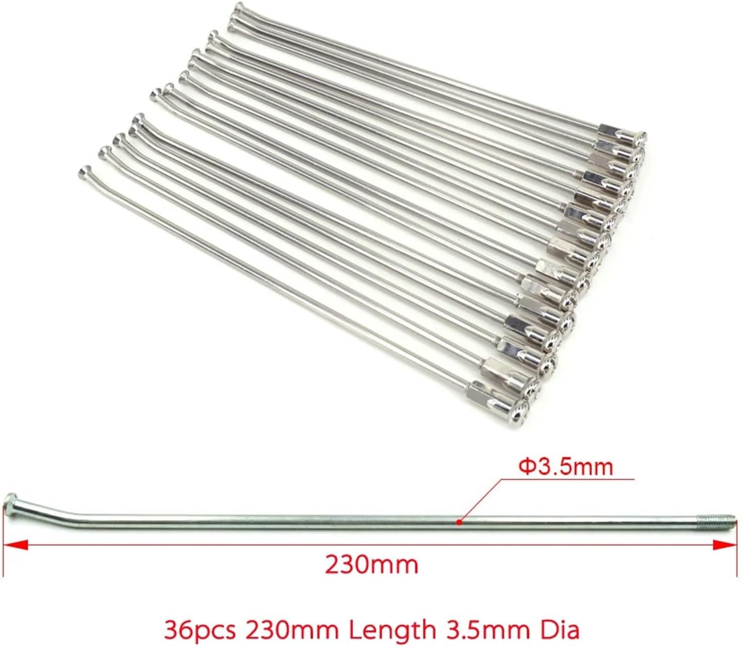 36 Pcs 21" Front 18" 19" Rear Wheel Steel Spokes Nipples for KTM for Honda for Yamaha for Kawasaki for Suzuki EXC EXCF XC CRF YZF XR