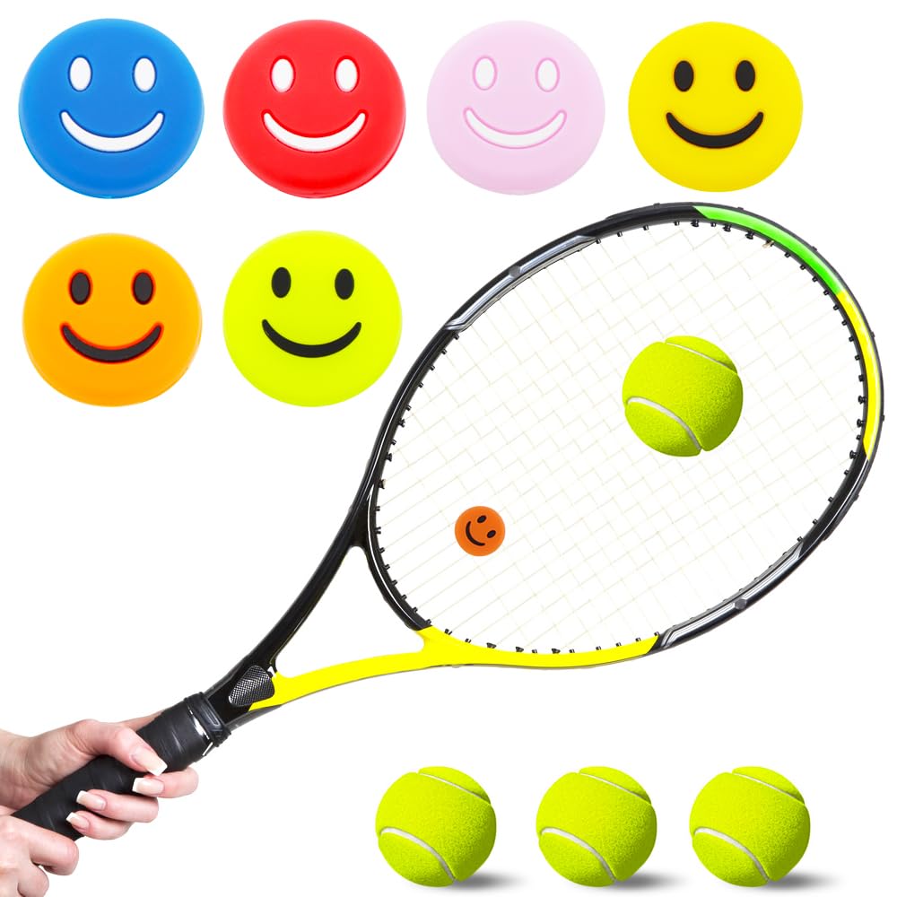 Tennis Racket Dampener 2PCS Cute Tennis Racket Vibration Dampener Shock Absorbers Soft Silicone Tennis Vibrastop Dampener Tennis