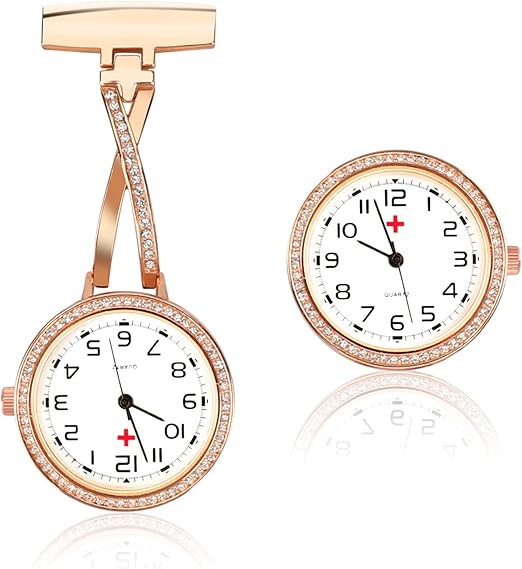 rose gold nurses watch