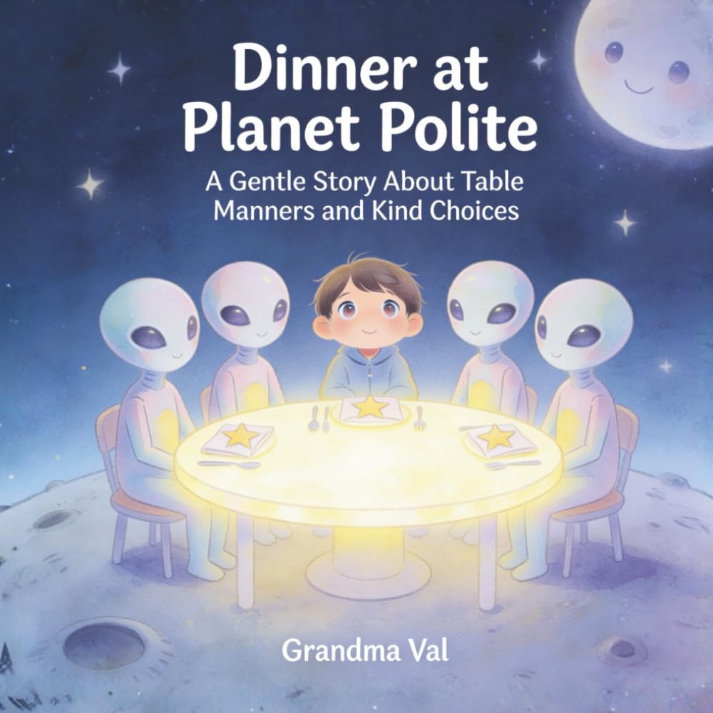 Dinner at Planet Polite: A Gentle Story About Table Manners and Kind Choices (Grandma Val's Whimsical Tales)