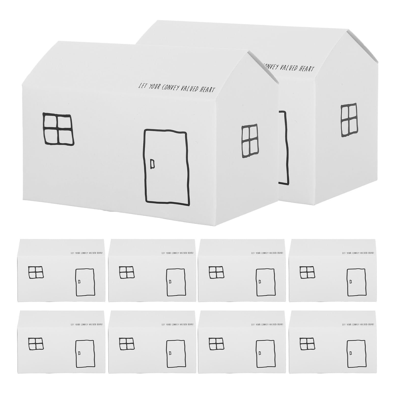 GLEAVI 50 Pièces Boîtes à Bonbons Forme De Maison Boîtes à Dragées Printanières Contenants Papier Pour Fête Décoration De Fête Pour Événements