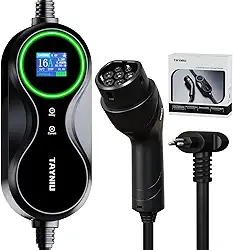 Portátil Carregador Para Carro Elétrico 3.5KW TAYNIU 8A 10A 13A 16A Tipo 2 Cabo De 5M Wallbox EV Compatível com BYD Geely BMW Volvo Carro Dispensa Aterramento Infinity