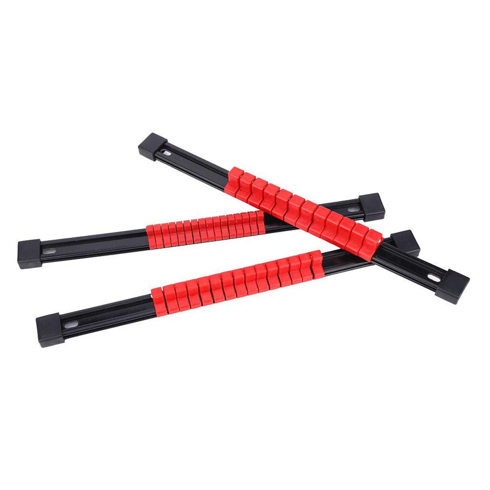 Socket Rack, Socket Tray Plastic Easy To Install Stable for Workshop(red)